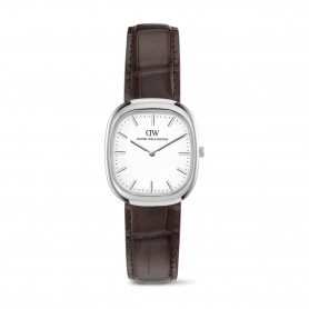 DANIEL WELLINGTON - OROLOGIO CORT BROWN LEATHER SILVER - 30X38MM