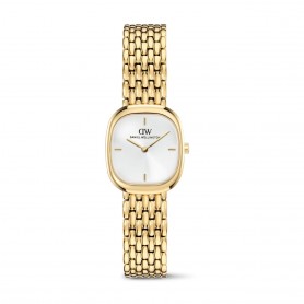 DANIEL WELLINGTON - OROLOGIO WHITE GRAIN-LINK GOLD - 24X28MM