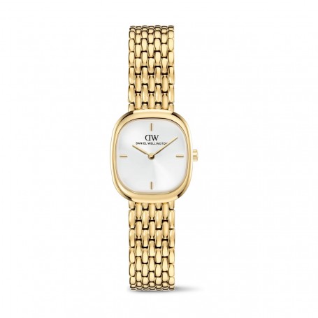 DANIEL WELLINGTON - OROLOGIO WHITE GRAIN-LINK GOLD - 24X28MM