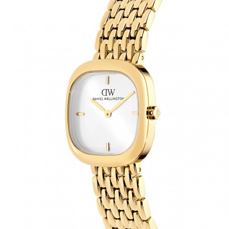 DANIEL WELLINGTON - OROLOGIO WHITE GRAIN-LINK GOLD - 24X28MM
