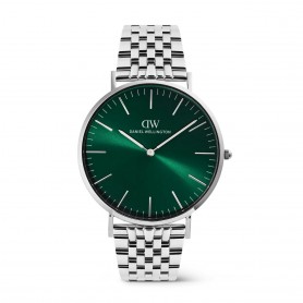 DANIEL WELLINGTON - OROLOGIO CLASSIC 7-LINK EMERALD SILVER - 40MM