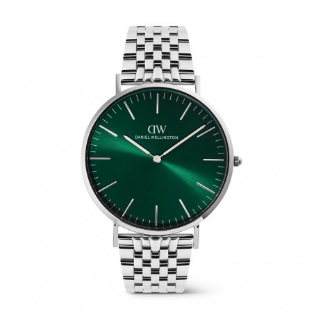 DANIEL WELLINGTON - OROLOGIO CLASSIC 7-LINK EMERALD SILVER - 40MM