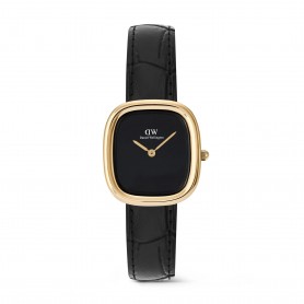 DANIEL WELLINGTON - OROLOGIO MARGOT READING ONYX CERAMIC GOLD - 24X26MM