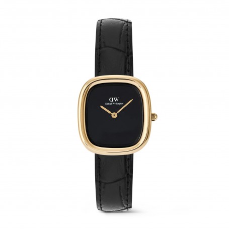 DANIEL WELLINGTON - OROLOGIO MARGOT READING ONYX CERAMIC GOLD - 24X26MM