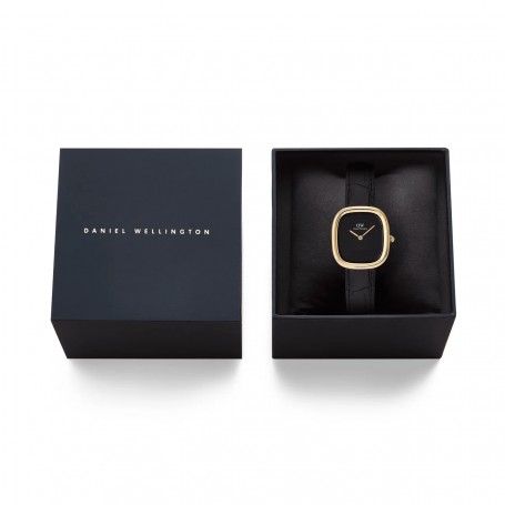 DANIEL WELLINGTON - OROLOGIO MARGOT READING ONYX CERAMIC GOLD - 24X26MM