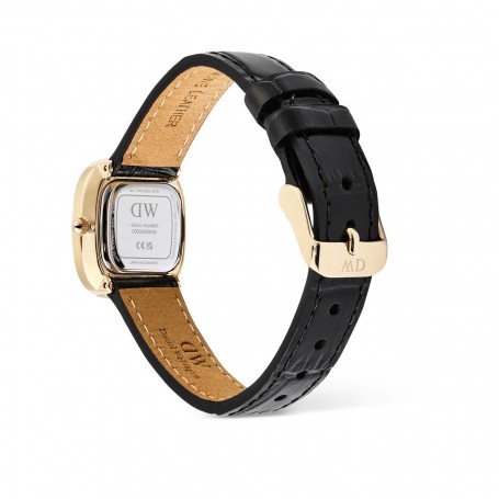DANIEL WELLINGTON - OROLOGIO MARGOT READING ONYX CERAMIC GOLD - 24X26MM