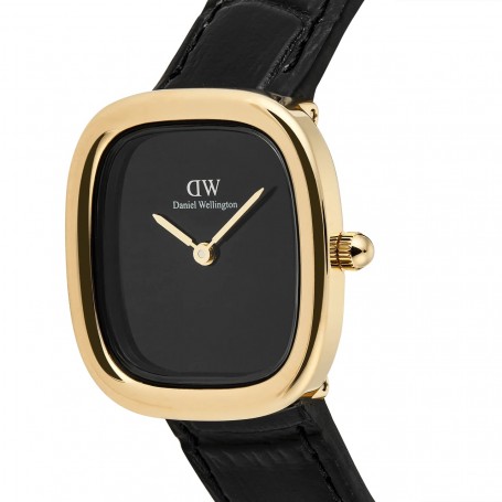 DANIEL WELLINGTON - OROLOGIO MARGOT READING ONYX CERAMIC GOLD - 24X26MM