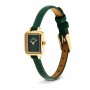 DANIEL WELLINGTON - OROLOGIO QUADRO MINI GREEN LIZARD WARWICK GOLD - 15,4X18,2MM