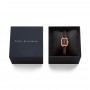 DANIEL WELLINGTON - OROLOGIO QUADRO MINI BROWN LIZARD PADSTOW ROSE GOLD - 15,4X18,2MM