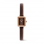 DANIEL WELLINGTON - OROLOGIO QUADRO MINI BROWN LIZARD PADSTOW ROSE GOLD - 15,4X18,2MM