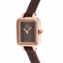 DANIEL WELLINGTON - OROLOGIO QUADRO MINI BROWN LIZARD PADSTOW ROSE GOLD - 15,4X18,2MM