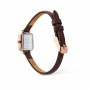 DANIEL WELLINGTON - OROLOGIO QUADRO MINI BROWN LIZARD PADSTOW ROSE GOLD - 15,4X18,2MM