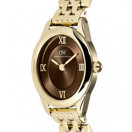 DANIEL WELLINGTON - OROLOGIO OPHELIA MINI BEANS LINK AMBER GOLD - 20x25,5MM