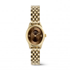 DANIEL WELLINGTON - OROLOGIO OPHELIA MINI BEANS LINK AMBER GOLD - 20x25,5MM