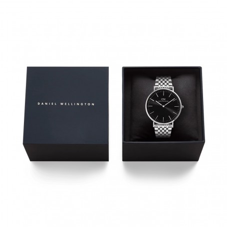DANIEL WELLINGTON - OROLOGIO CLASSIC 7-LINK BLACK SILVER - 40MM