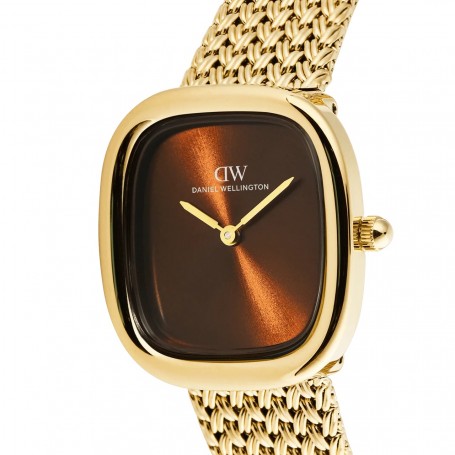 DANIEL WELLINGTON - OROLOGIO MARGOT BRAIDED MESH AMBER GOLD - 24X26MM