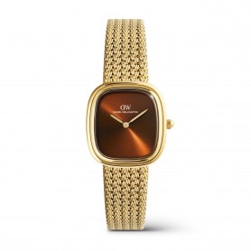 DANIEL WELLINGTON - OROLOGIO MARGOT BRAIDED MESH AMBER GOLD - 24X26MM