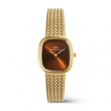DANIEL WELLINGTON - OROLOGIO MARGOT BRAIDED MESH AMBER GOLD - 24X26MM