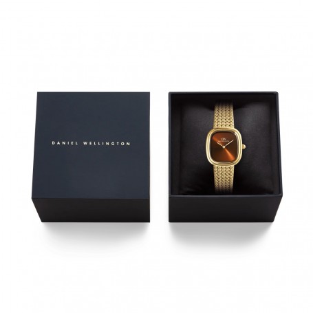 DANIEL WELLINGTON - OROLOGIO MARGOT BRAIDED MESH AMBER GOLD - 24X26MM