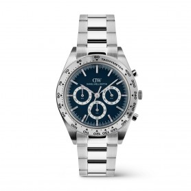 DANIEL WELLINGTON - OROLOGIO ICONIC TACHYMETER 3-LINK ARTIC SILVER - 42MM