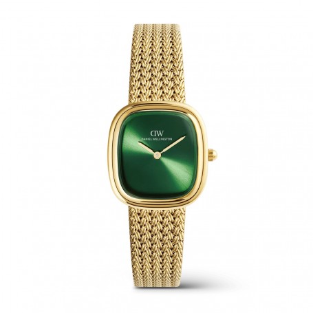 DANIEL WELLINGTON - OROLOGIO MARGOT BRAIDED MESH EMERALD GOLD - 24X26MM