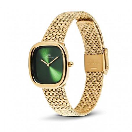 DANIEL WELLINGTON - OROLOGIO MARGOT BRAIDED MESH EMERALD GOLD - 24X26MM
