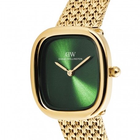 DANIEL WELLINGTON - OROLOGIO MARGOT BRAIDED MESH EMERALD GOLD - 24X26MM