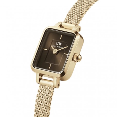 DANIEL WELLINGTON - OROLOGIO QUADRO MINI EVERGOLD AMBER - 15,4X18,2MM