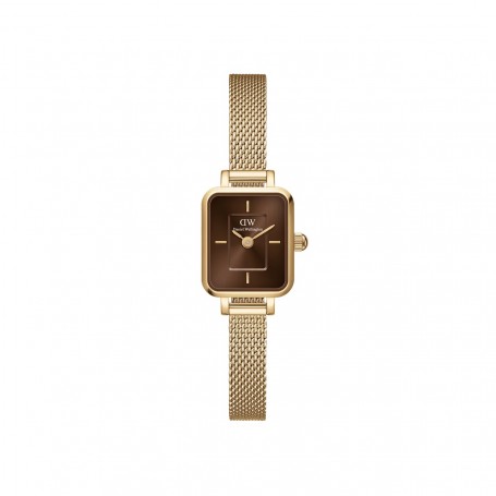 DANIEL WELLINGTON - OROLOGIO QUADRO MINI EVERGOLD AMBER - 15,4X18,2MM