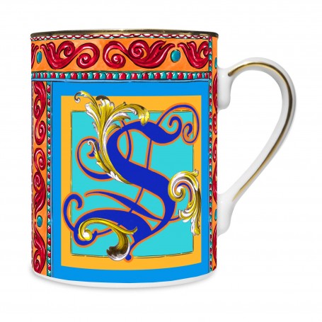 BACI MILANO - MUG LETTERA S - COLLEZIONE ORTIGIA