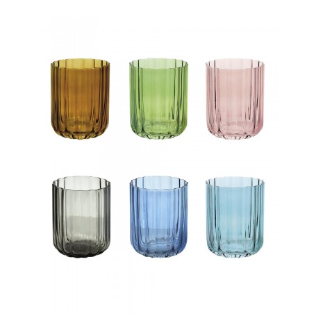 BRANDANI - BICCHIERE CALLIOPE SET 6 PZ COLORI ASSORTITI  - COLLEZIONE CUCINA & TECHNO