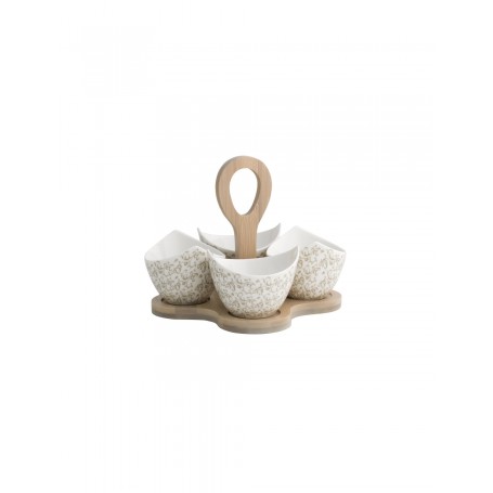 BRANDANI - ANTIPASTIERA SET 4 PZ - COLLEZIONE RICCIOLI DI FATA
