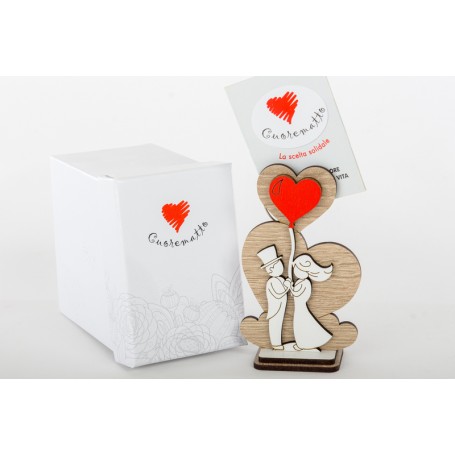 CUORE MATTO - SEGNAPOSTO COPPIA - COLLEZIONE BOMBONIERE SOLIDALI