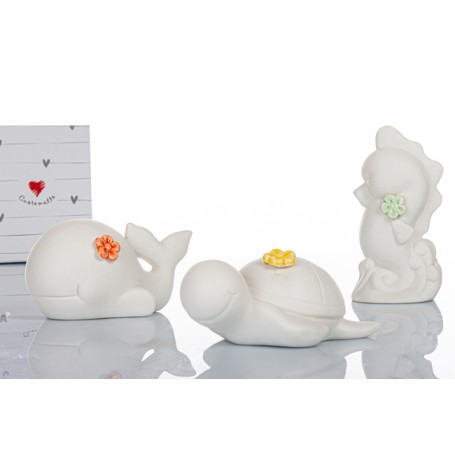 CUORE MATTO - LAMPADA LED ANIMALI MARINI - COLLEZIONE BOMBONIERE SOLIDALI