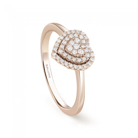 SALVINI - BAGLIORI- Anello brill. mis.13 - cuore small