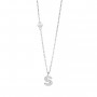 SALVINI - BE HAPPY - Collierino brill.9kt-lettera s