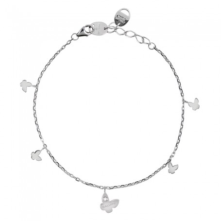 SALVINI -  BE HAPPY - Bracciale brill.farfalla 9kt
