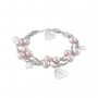 SALVINI - JUST LOVE - Bracciale arg. cuore brill. e perle fw