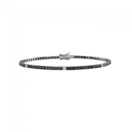 SALVINI - TENNIS SALVINI - Bracciale tennis brill. e black cm.19,00