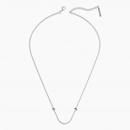 KIDULT - COLLEZIONE ALBA - GIROCOLLO IN ACCIAIO CON CATENA FORZATINA DIAMANTATA