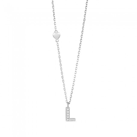 SALVINI - BE HAPPY - Collierino brill.9kt-lettera l