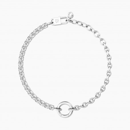 KIDULT - COLLEZIONE DUETTO - BRACCIALE COMPONIBILE IN ACCIAIO CON ZIRCONI