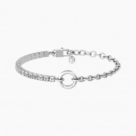KIDULT - COLLEZIONE DUETTO - BRACCIALE COMPONIBILE IN ACCIAIO CON ZIRCONI