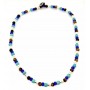 GERBA - COLLEZIONE C23 - COLLANA IN ARGENTO 925 , OCCHIO DI TIGRE  , AULITE CELESTE E MURRINE