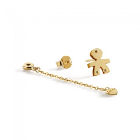 LE BEBE - COLLEZIONE I CLASSICI - ORECCHINI CON SAGOMA BIMBO E CUORE