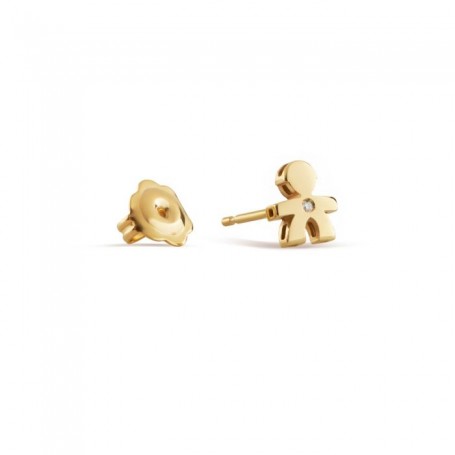 LE BEBE - COLLEZIONE LE PERLE - MONO ORECCHINO CON SAGOMA BIMBO