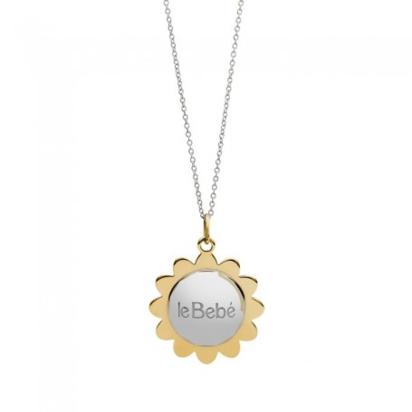 LE BEBE - COLLEZIONE SUONAMORE - CIONDOLO IN ARGENTO CON PETALI PLACCATI ORO GIALLO