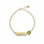 LE BEBE - COLLEZIONE FORTUNA - BRACCIALE CON QUADRIFOGLIO E TARGHETTA