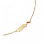 LE BEBE - COLLEZIONE FORTUNA - BRACCIALE CON CORNETTO E TARGHETTA