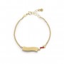 LE BEBE - COLLEZIONE FORTUNA - BRACCIALE CON CORNETTO E TARGHETTA